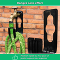 Porte-Tuyau Mural Extensible – Support Robuste pour Tuyau d’Arrosage