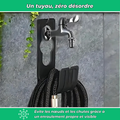 Porte-Tuyau Mural Extensible – Support Robuste pour Tuyau d’Arrosage
