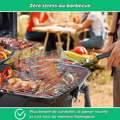 Panier de cuisson barbecue rotatif en acier inoxydable