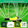Arroseur Rotatif à 3 Bras – Arrosage Automatique Grand Angle pour Jardin et Pelouse