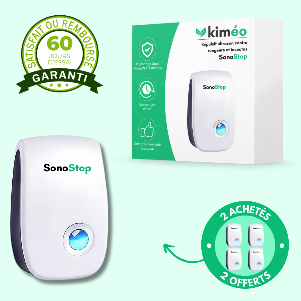SonoStop - Répulsif ultrason contre rongeurs et insectes