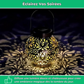Lanterne Solaire Suspendue Décorative Étanche – Éclairage Extérieur Écologique et Design