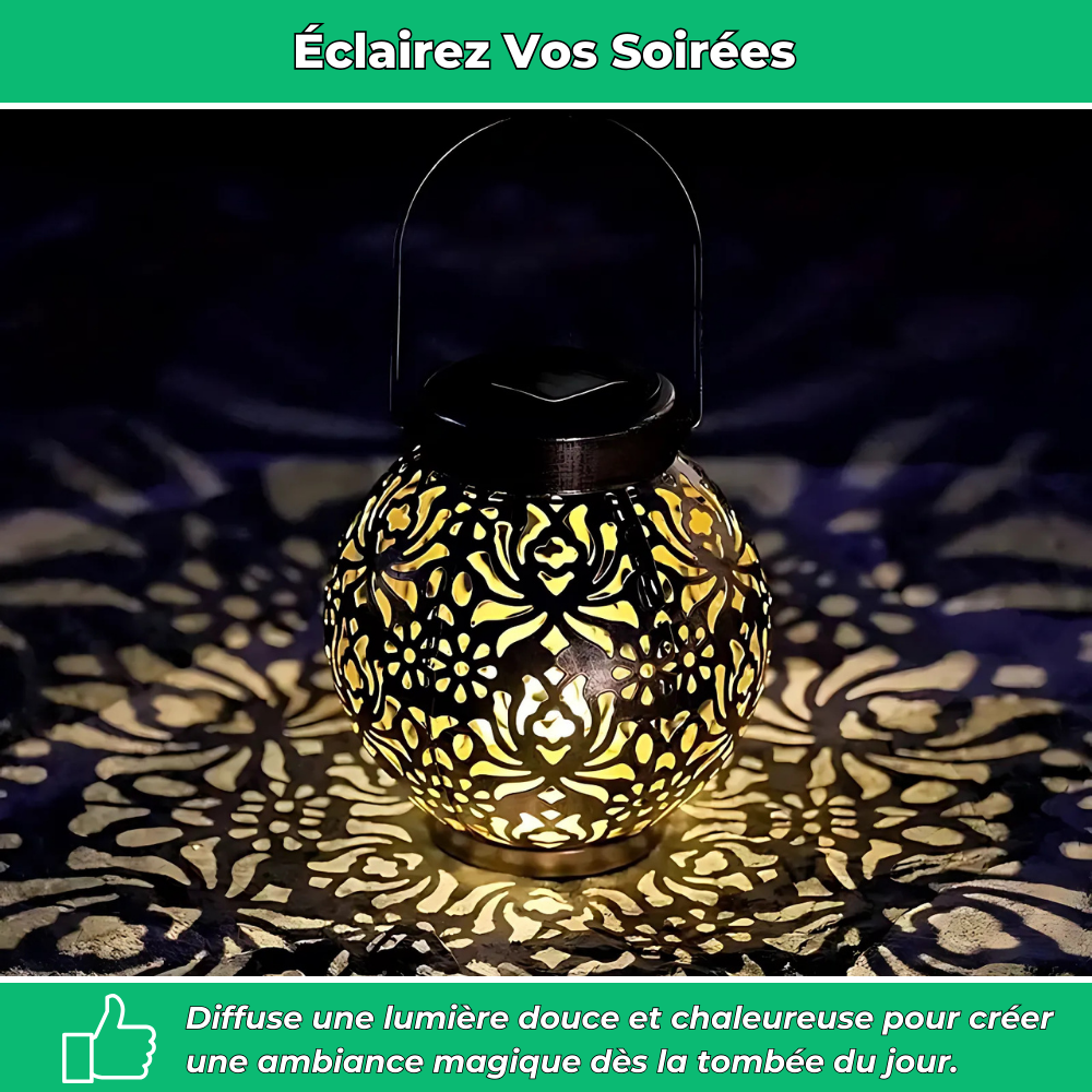 Lanterne Solaire Suspendue Décorative Étanche – Éclairage Extérieur Écologique et Design