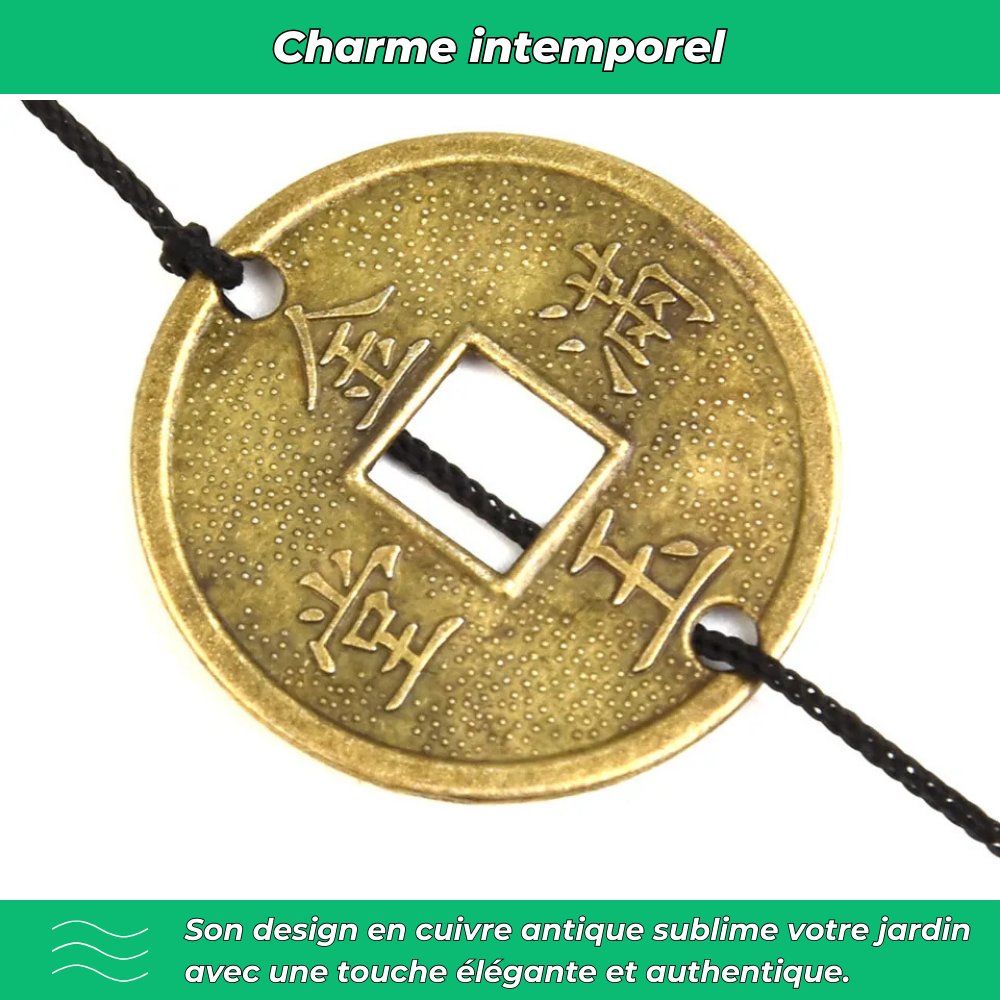 Carillon Suspendu en Cuivre – Décoration Sonore Élégante pour Jardin et Terrasse