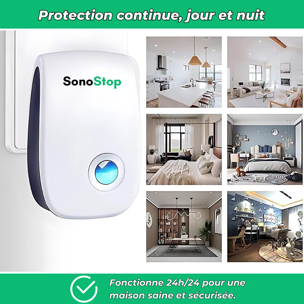 SonoStop - Répulsif ultrason contre rongeurs et insectes