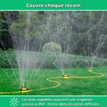 Arroseur Rotatif à 3 Bras – Arrosage Automatique Grand Angle pour Jardin et Pelouse
