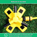 Arroseur Rotatif à 3 Bras – Arrosage Automatique Grand Angle pour Jardin et Pelouse