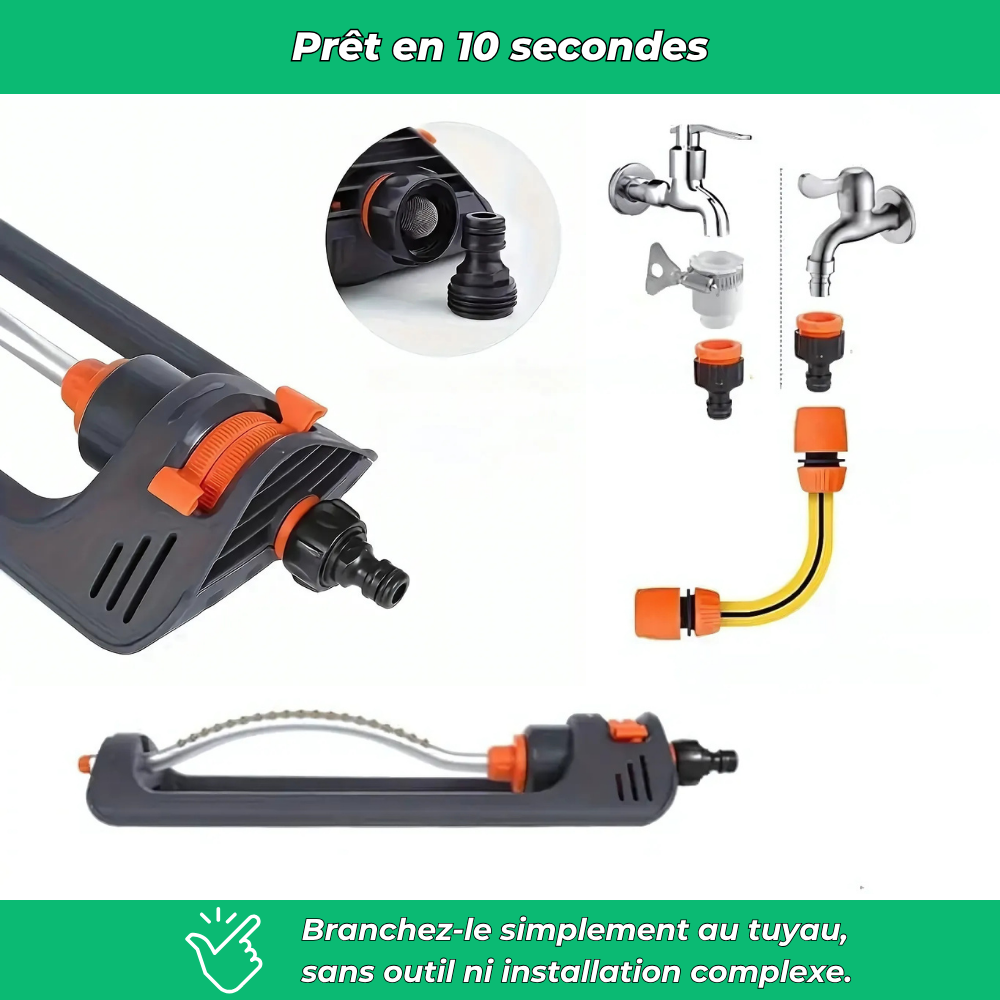 AquaSwing – Arroseur oscillant automatique à 19 jets