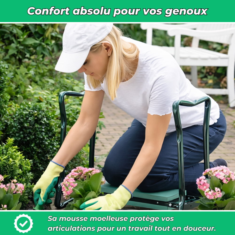 JardiComfort™ | Banc de Jardinage | Travaillez Sans Douleur et Profitez Sans Effort