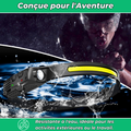 Lampe frontale LED rechargeable ultra légère avec détection de mouvement – Éclairage mains libres pour les activités de plein air