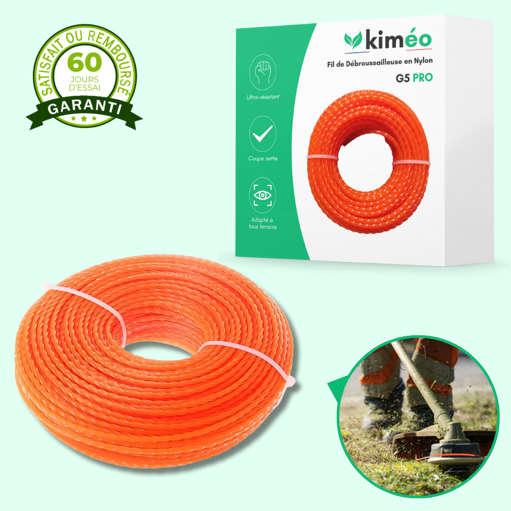 Fil de Débroussailleuse en Nylon Torsadé – Haute Durabilité pour Entretien de Jardin