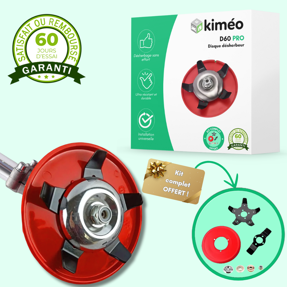 D60 PRO Disque de Désherbage Puissant pour Débroussailleuses – Coupe Efficace des Mauvaises Herbes