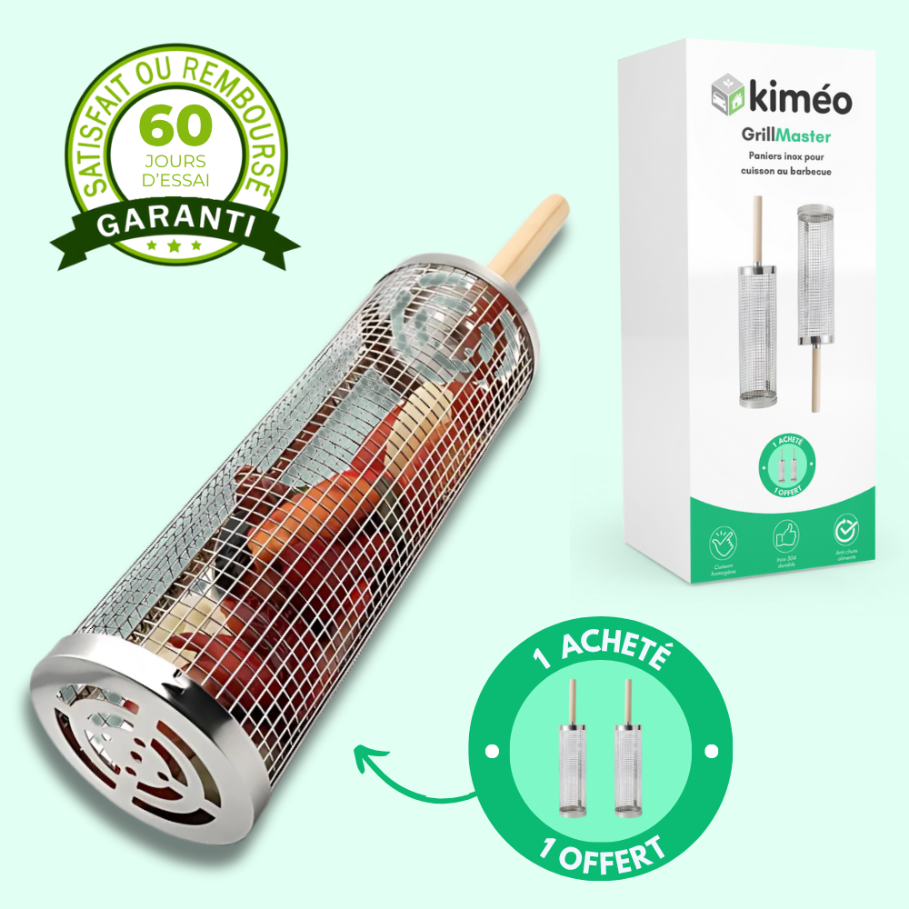 GrillMaster | Paniers inox pour cuisson au barbecue | 1+1 Offert