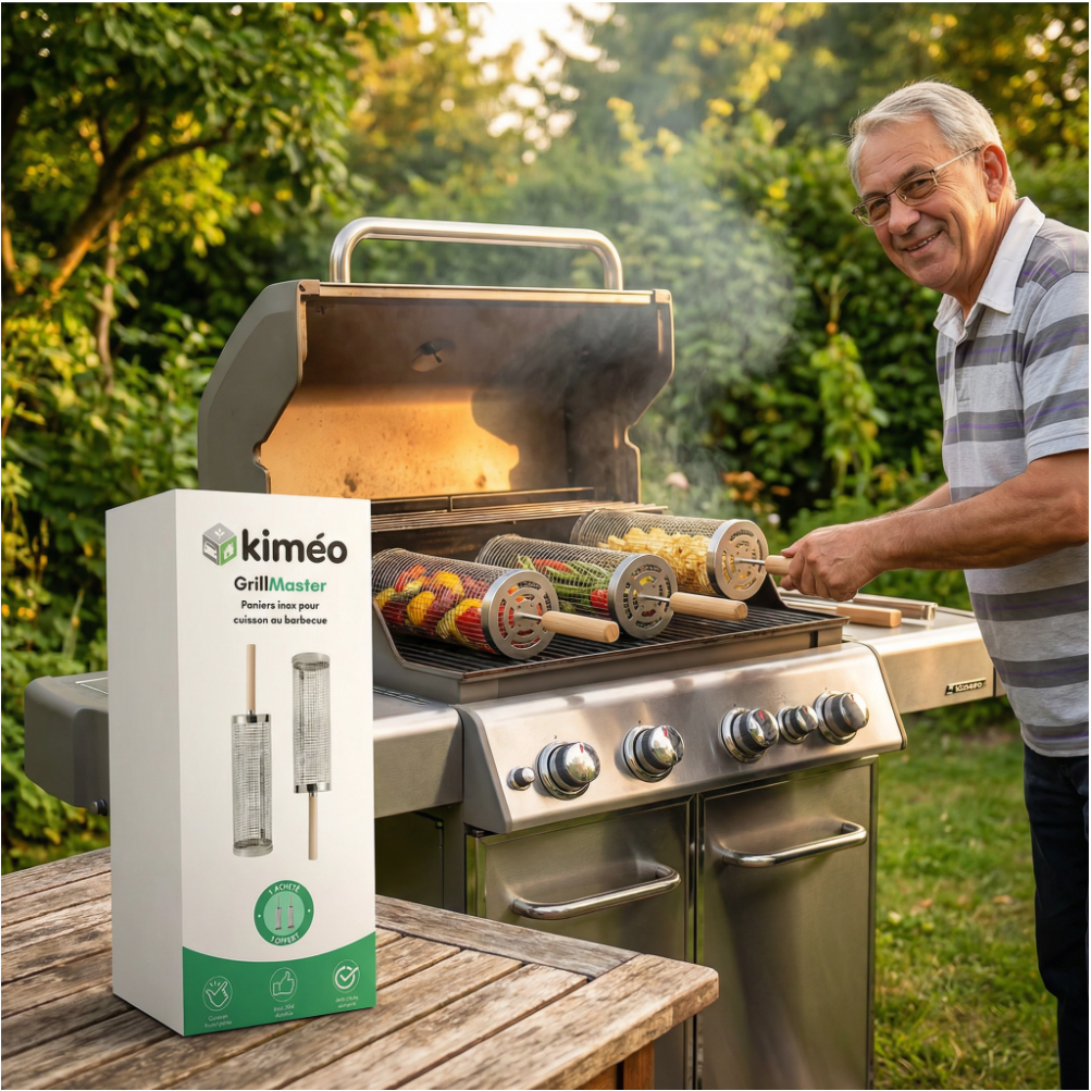 GrillMaster | Paniers inox pour cuisson au barbecue | 1+1 Offert