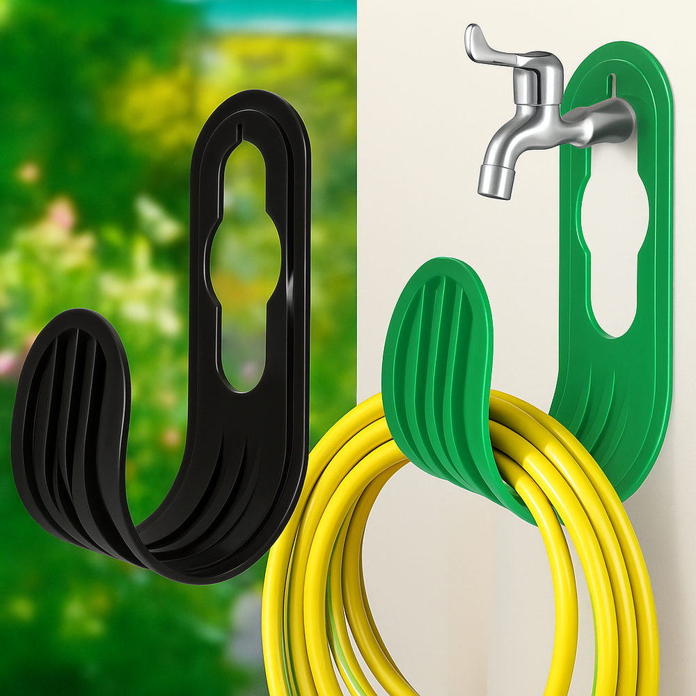 Porte-Tuyau Mural Extensible – Support Robuste pour Tuyau d’Arrosage