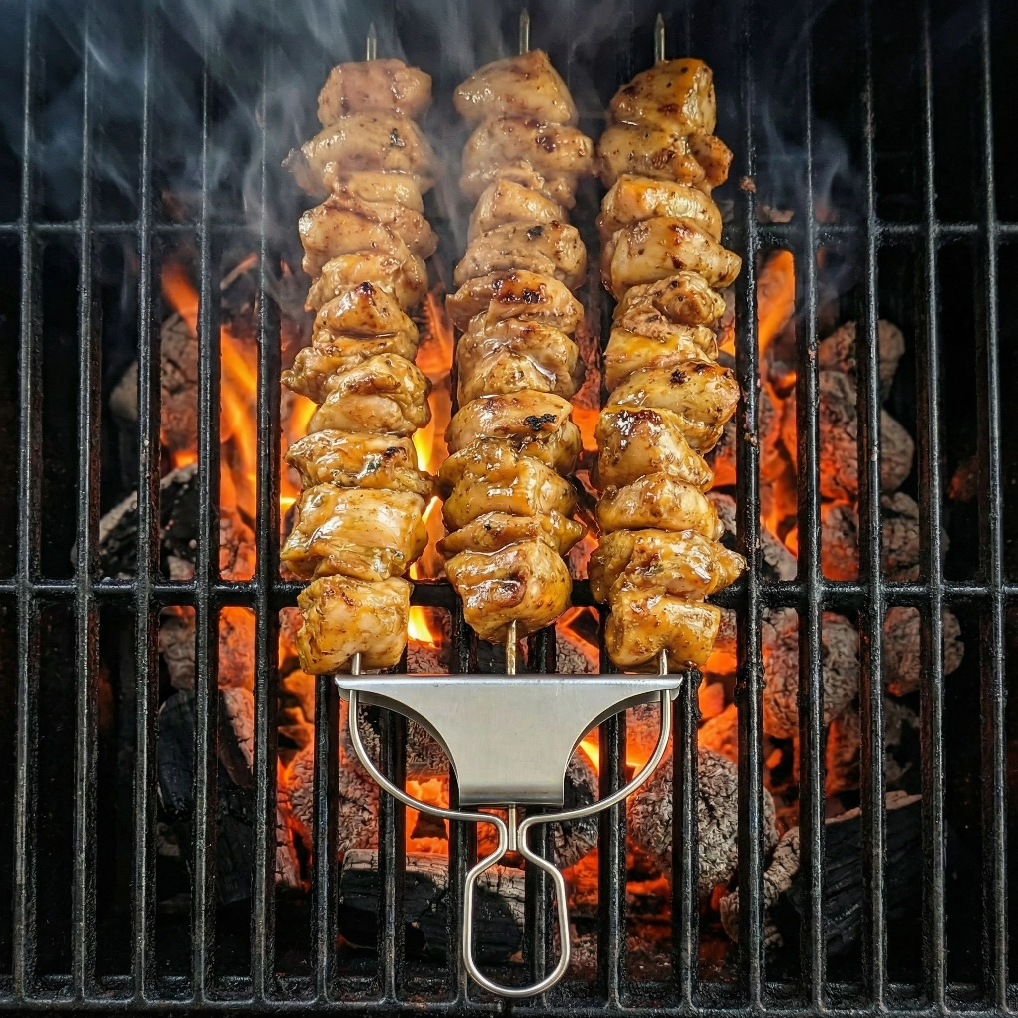 Broch’Max| Brochettes 3-en-1 pour Barbecue | Acier Inoxydable | 1+1 Offert