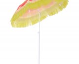 Outsunny Parasol de Jardin Imitation Raphia Multicolor Ã1,6 m x 1,9 m 6932185968704