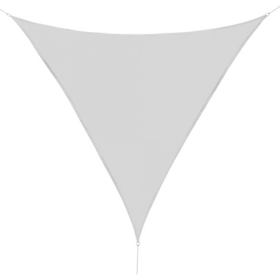 Outsunny Voile d'ombrage triangulaire grande taille 4 x 4 x 4 m polyester impermÃ©abilisÃ© haute densitÃ© 160 g/mÂ² gris 3662970045343