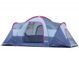 Tente de camping familiale 5-6 personnes gris 3662970062982