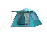 Tente de camping pop-up 3-4 personnes vert turquoise 3662970062944