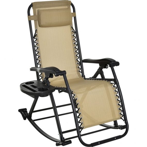 Rocking chair pliable chaise longue zÃ©ro gravitÃ© 2 en 1 3662970076644