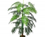 Palmier artificiel hauteur 1,7 m tronc branches lichen grandes feuilles rÃ©alistes pot inclus 3662970077528