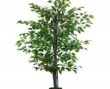 Plante artificielle banyan hauteur 1,45 m tronc branches liane lichen feuilles rÃ©alistes pot inclus 3662970078518
