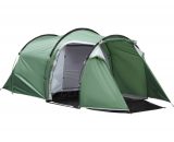 Tente de camping 3-4 pers. fibre verre polyester PE vert 3662970081037