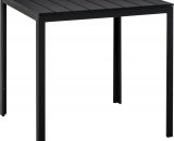 Outsunny Table carrÃ© de jardin meuble de jardin PE 78 x 78 x 74 cm noir 3662970080221
