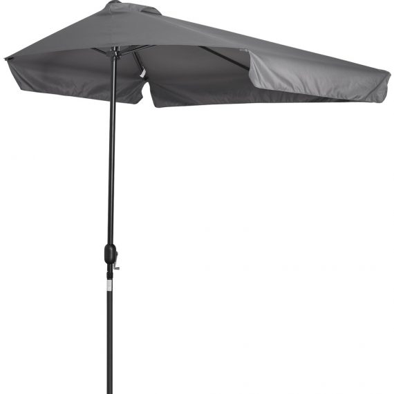 Parasol de balcon - demi parasol - 5 entretoises mÃ©tal polyester haute densitÃ© 3662970080412